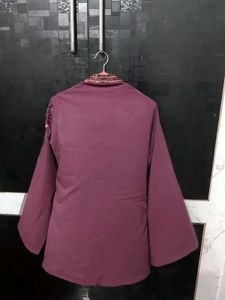 Burgundy Embellished Co-ord Set