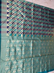 Beautiful Teal &amp; Blue Saree