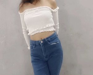 white off shoulder top