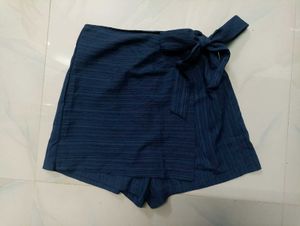 Navy Blue Wrap Skirt