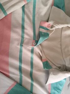Striped Long Sleeve Polo Shirt