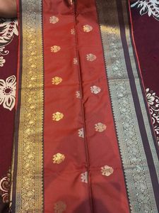 Elegant Chocolate with Gold Motifs Saree