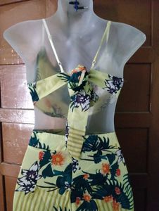 Chic Floral Print jumpsuit Set