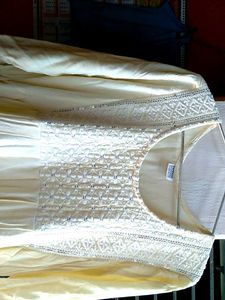 Elegant Yellow Kurta with Sequins