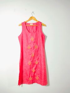 Grey&amp;Coral Pink Kurta (Women's)