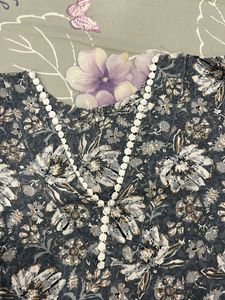 Floral Print short Kurta - with mini gift (free)