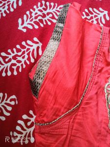 Red Embroidery Kurti