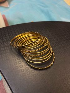 Golden Traditional Bangles Set ✨