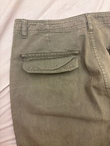 COMBO of olive green cargo &amp; Black straight jeans
