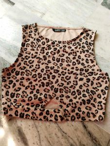 Leopard Print Crop Top