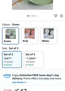 Green Ceramic Plates (Set of 2)