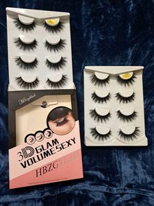 Set Of 8 Pairs False Lashes. Extra Volume For Ultra Glamorous Look