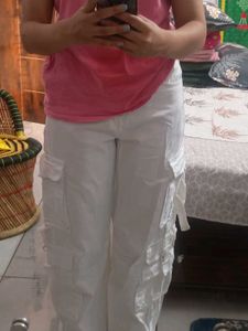 White Cargo Pants
