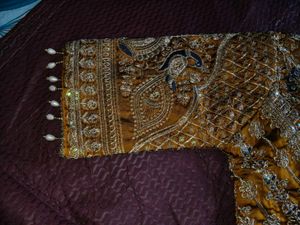 New Saree with heavy stitched blouse upto 44