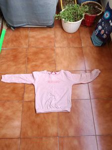 Pink 'Blessed' Long Sleeve Top