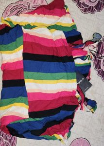 Forever 21 Multi colored Striped Mini Dress