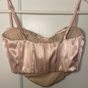 Satin Corset Cowl Top