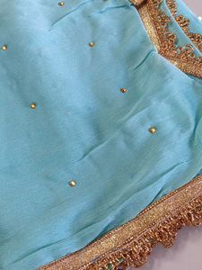 Unstitched Elegant Embroidered Kurta Set