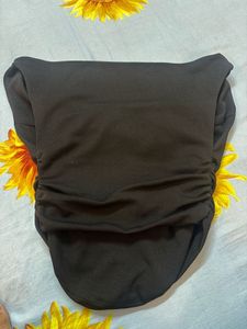 Chic Black Ruched Dress