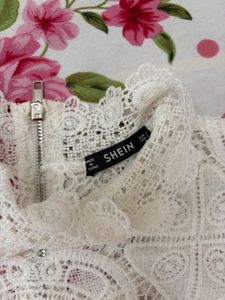 Elegant White Lace Top
