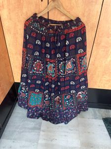 New Bohemian Elephant Print Skirt/chaniya