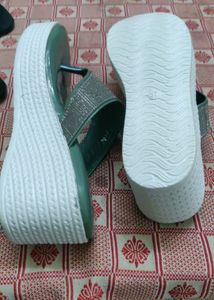 Olive Green Gorgeous Footwear High Heels