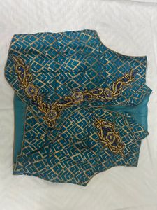 Stunning Blue Embroidered Blouse