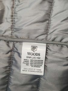 Lightweight Padded Grey Jacket with Hood