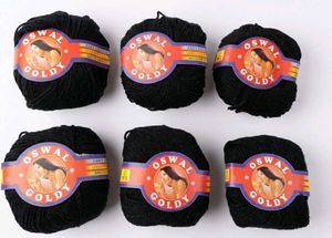 Oswal Goldy Black Wool Yarn - Pack of 6