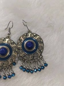 Bohemian Blue Stone Dangle Earrings