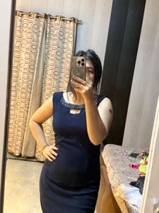 Elegant Navy Blue Dress🦋🎀