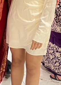 SAVANA Elegant Cream Shirt Dress