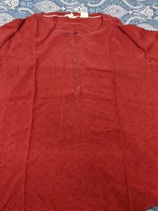 Chic Polka Dot Red Blouse