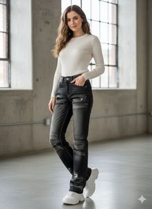Distressed black Wash Unisex Denim Jeans
