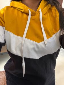 💛 Mustard Yellow Colorblock Hoodie 🖤