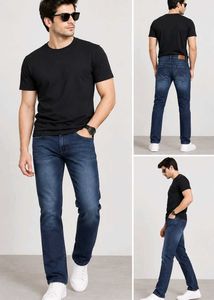 Men's Classic Fit Dark Wash Jeans