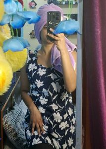 Stylish Blue Floral short kurti top