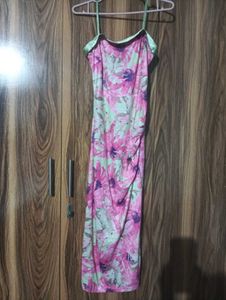 Floral Print Spaghetti Strap Dress