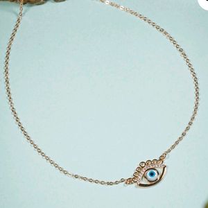 Evil Eye Rose Gold Necklace