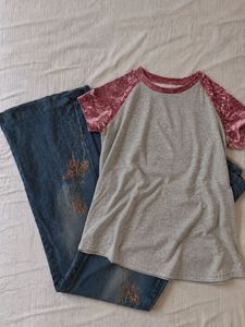 pink Velvet sleeve top🌸💗🎀