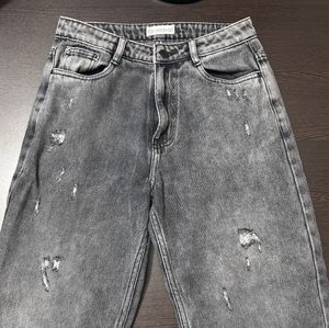 Stylish Washed Grey Denim Jeans