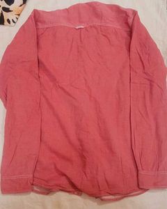 Men's Coral Button-Down Shirt