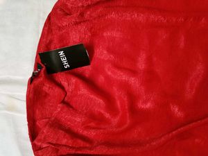 Shein Red Shiny Top