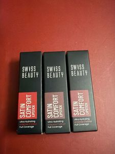 Swiss beauty lipstick combo of three