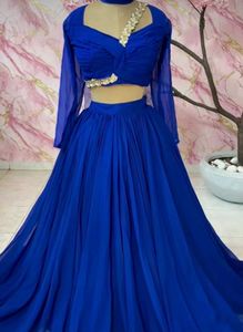 Royal Blue Lehenga Choli Set