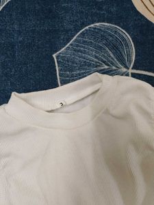 combo- White Ribbed Tank Top Set