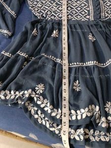 Embroidered Teal Tunic Dress