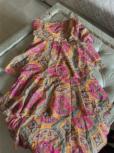 ONE MORE COLOR Tiered Paisley Print Sundress