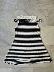 Striped Cold Shoulder Dress