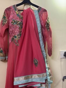 Elegant Pink Anarkali Kurta Set